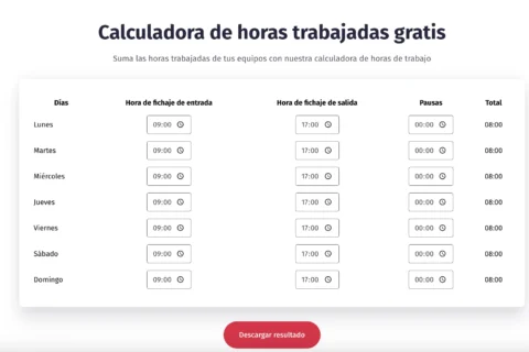 calculadora de horas